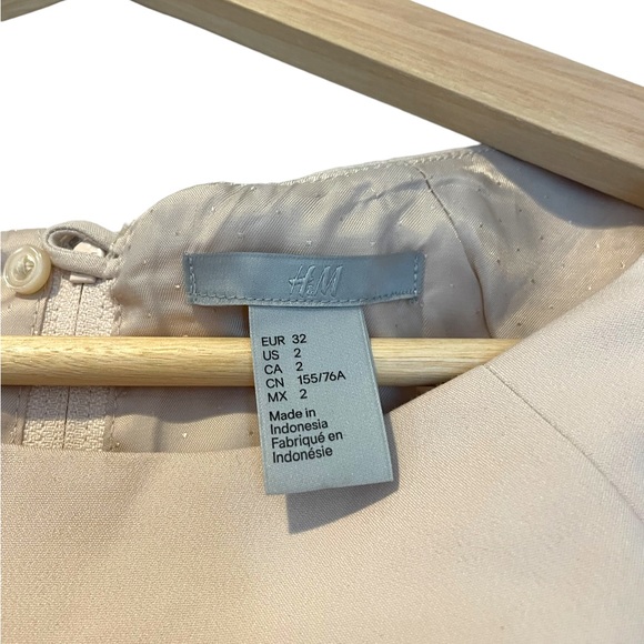 Cream H&M Pencil Dress Size 2 - Picture 6 of 7